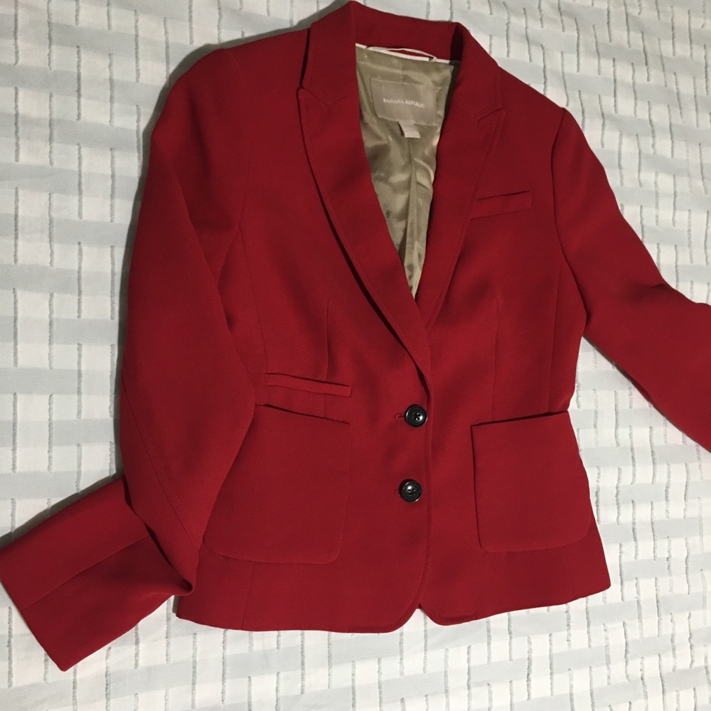 Banana republic red blazer
